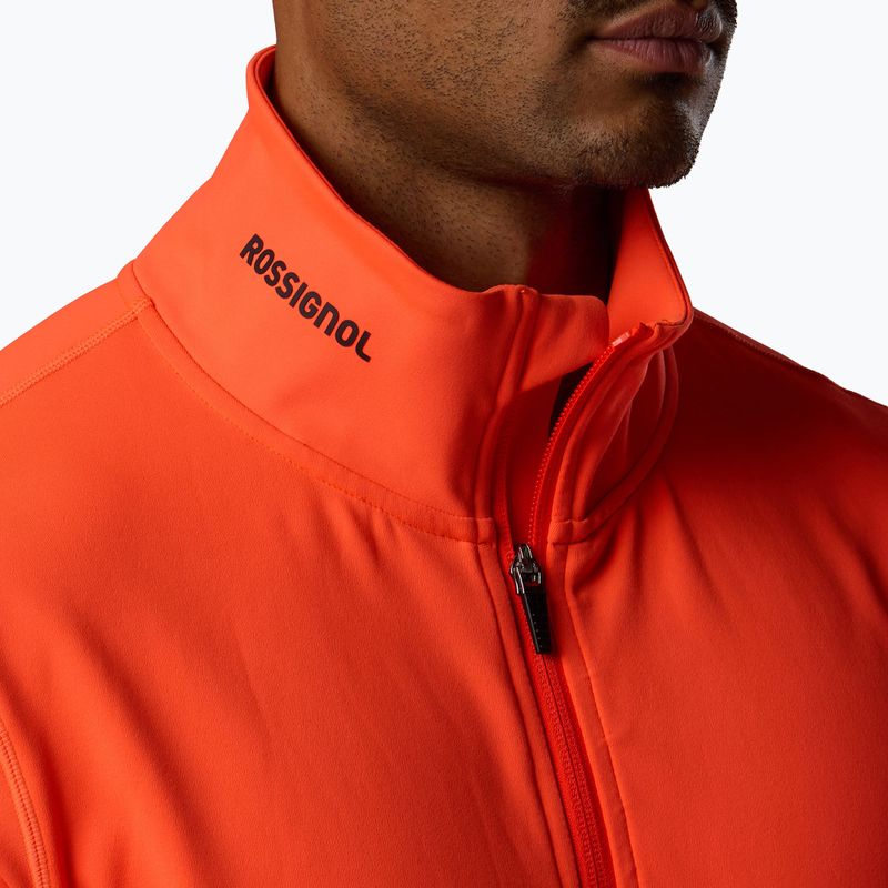 Pánska mikina Rossignol Hero Stretch Fleece neon red 5