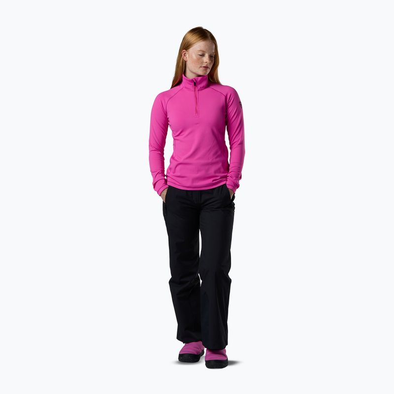 Dámska fleecová mikina Rossignol Mid Layer Stretch Half Zip electric fuchsia 2