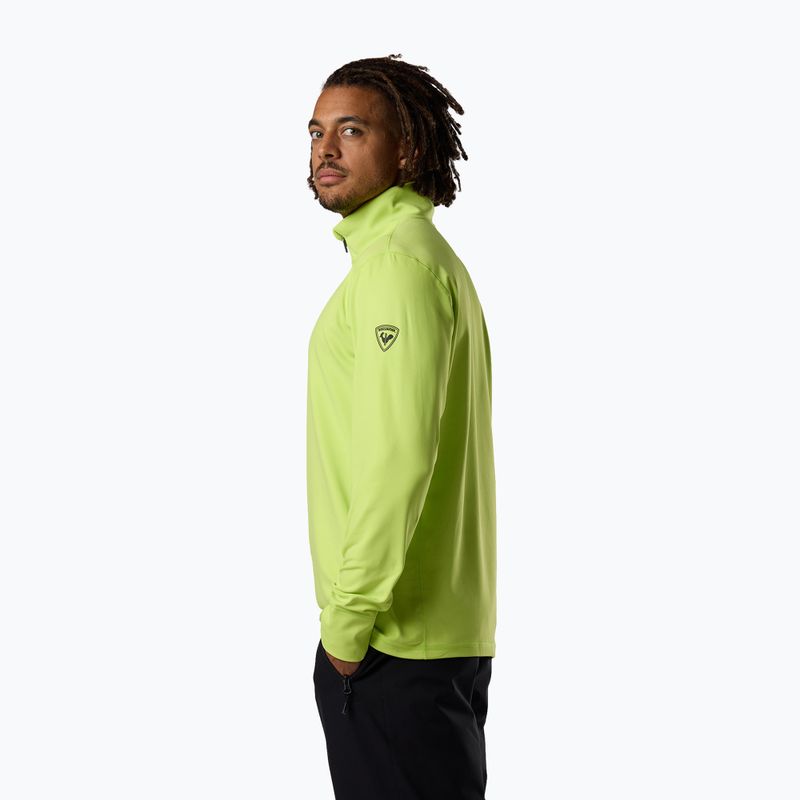 Pánska lyžiarska mikina Rossignol Mid Layer Stertch Half Zip wild lime 4