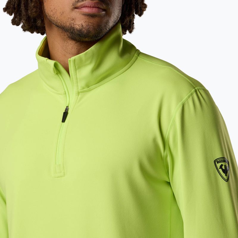 Pánska lyžiarska mikina Rossignol Mid Layer Stertch Half Zip wild lime 5
