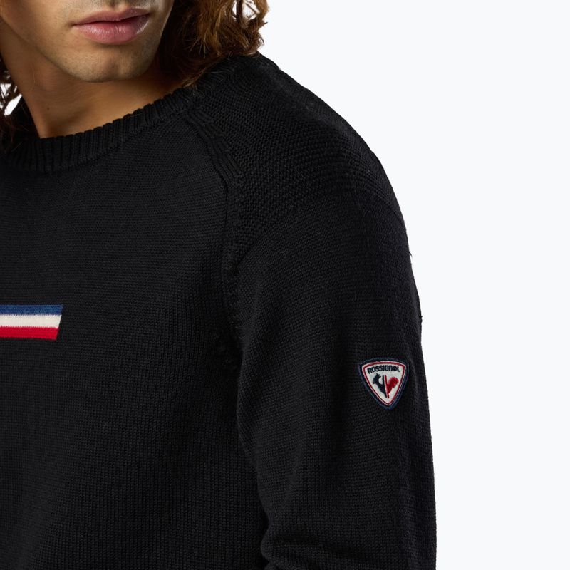 Pánsky sveter Rossignol Odysseus Crew Merino black 6