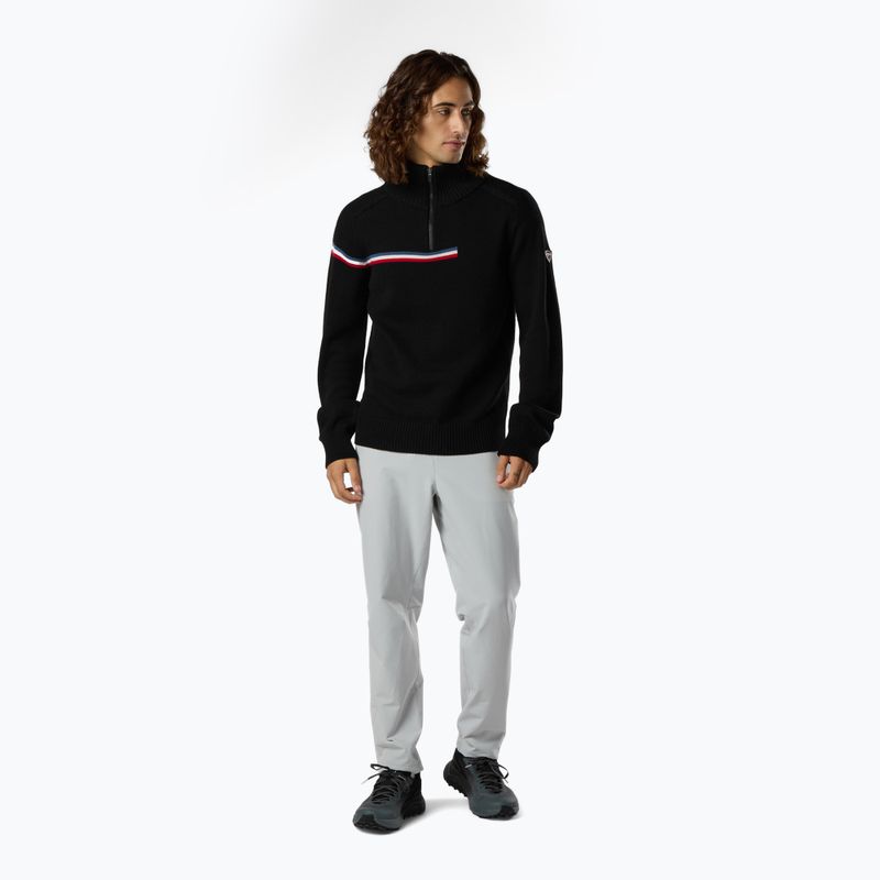 Pánsky sveter Rossignol Odysseus Half Zip Merino black 2