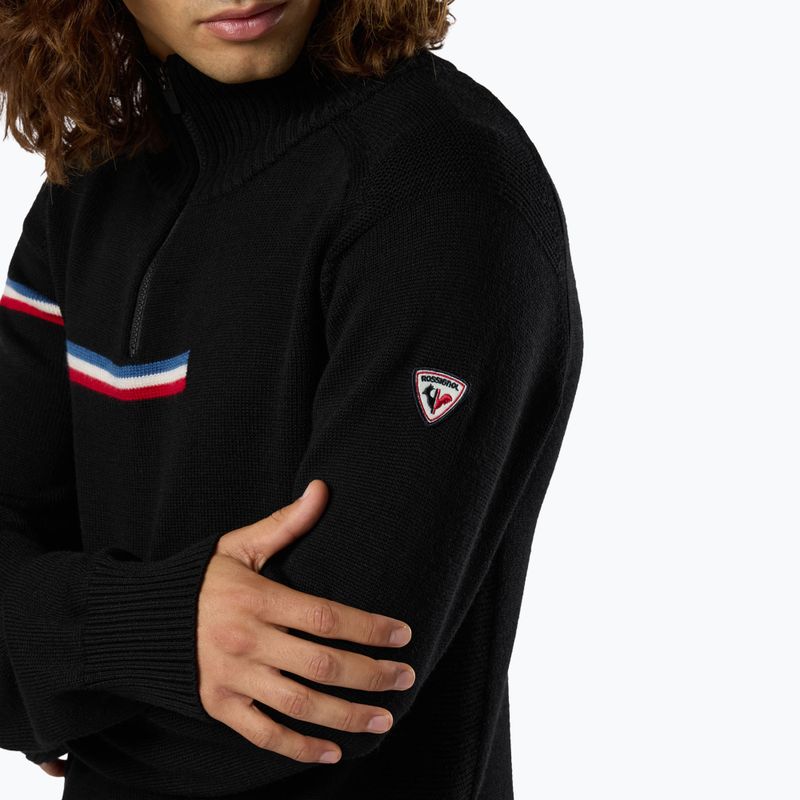 Pánsky sveter Rossignol Odysseus Half Zip Merino black 5