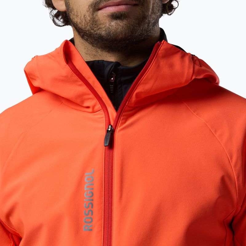 Pánska skialpová bunda Rossignol Venon Wind Hoodie neon red 5