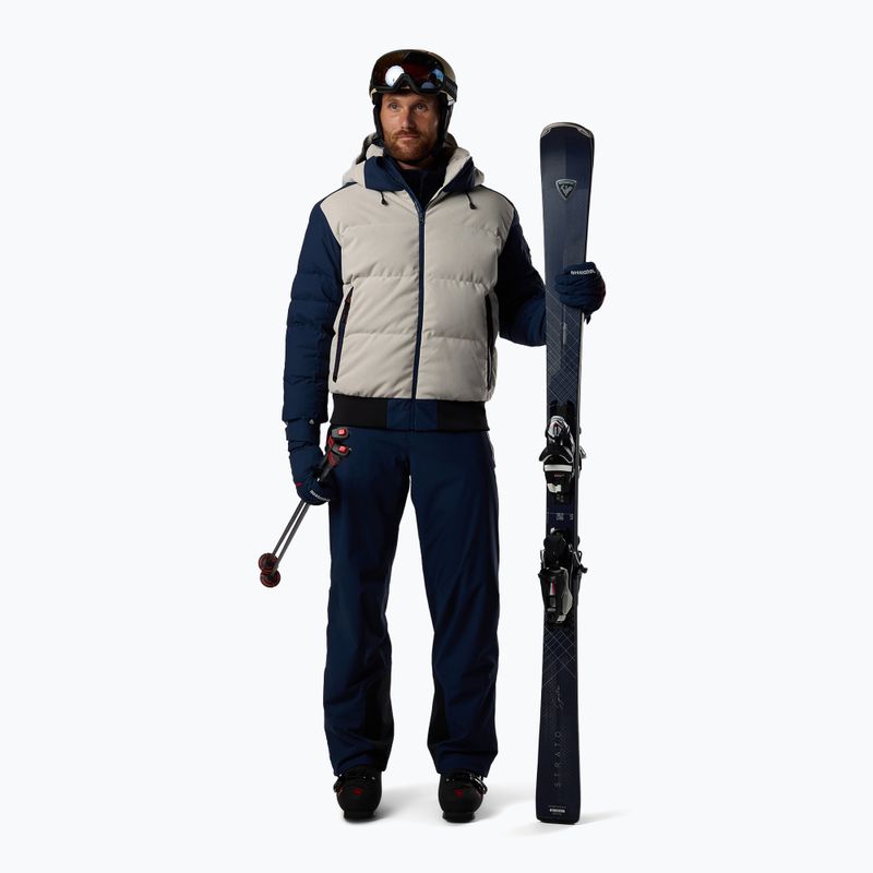 Pánska lyžiarska bunda Rossignol Corduroy Down Bomber silver cloud/dark navy 2