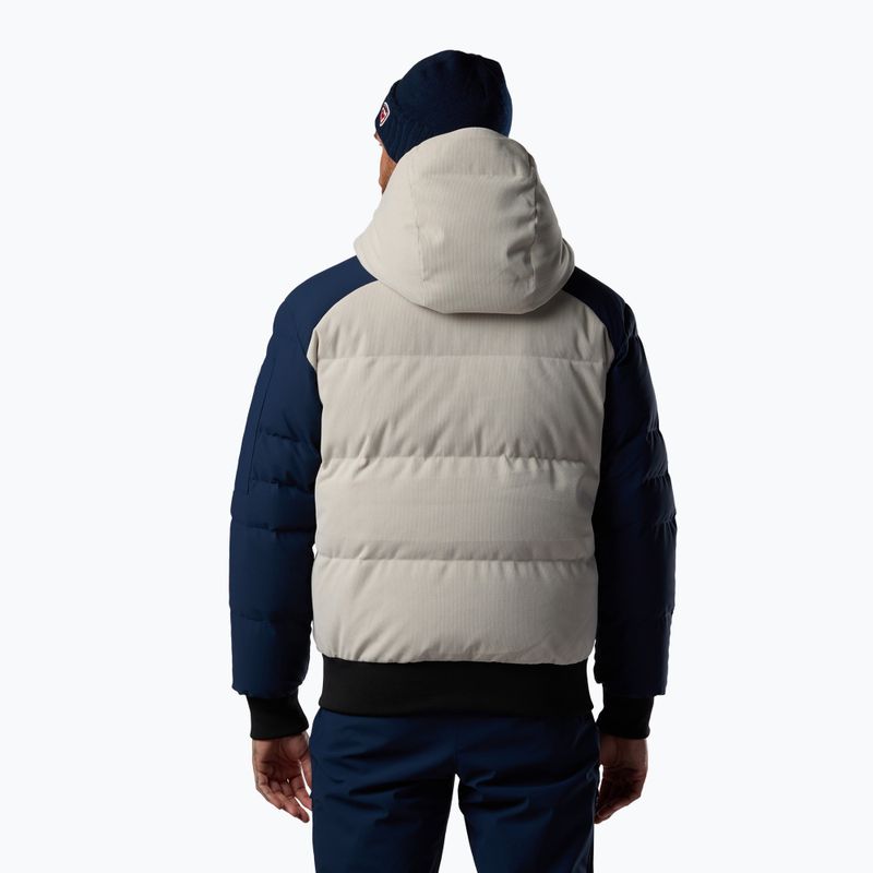 Pánska lyžiarska bunda Rossignol Corduroy Down Bomber silver cloud/dark navy 3