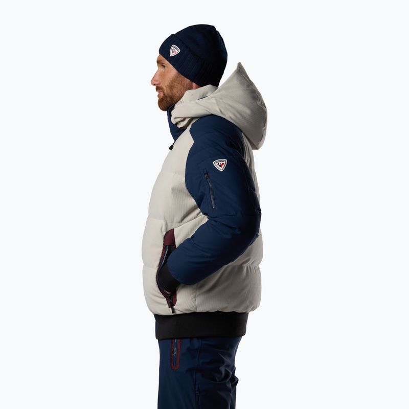 Pánska lyžiarska bunda Rossignol Corduroy Down Bomber silver cloud/dark navy 4