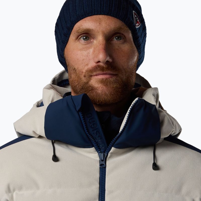 Pánska lyžiarska bunda Rossignol Corduroy Down Bomber silver cloud/dark navy 5
