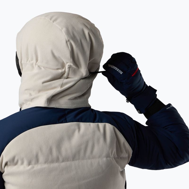 Pánska lyžiarska bunda Rossignol Corduroy Down Bomber silver cloud/dark navy 7