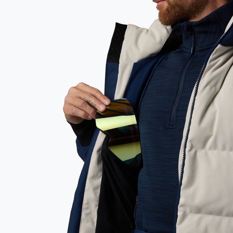 Pánska lyžiarska bunda Rossignol Corduroy Down Bomber silver cloud/dark navy 10