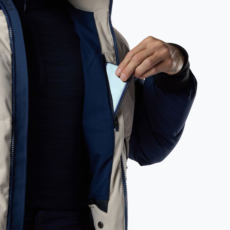 Pánska lyžiarska bunda Rossignol Corduroy Down Bomber silver cloud/dark navy 12