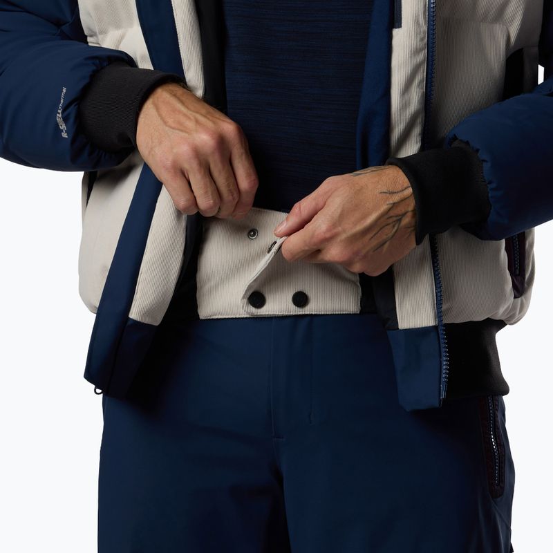 Pánska lyžiarska bunda Rossignol Corduroy Down Bomber silver cloud/dark navy 14