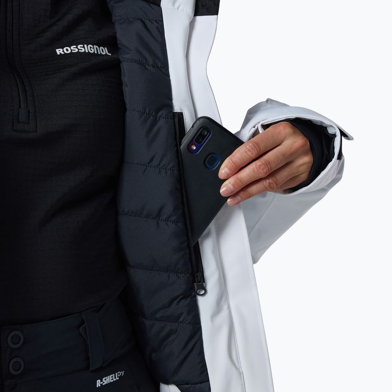 Dámska lyžiarska bunda Rossignol 4WS Blackside Insulated ck/white 13