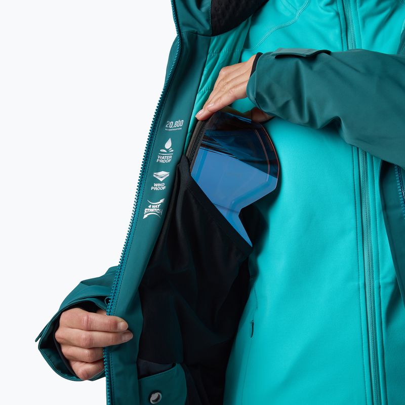 Dámska lyžiarska bunda Rossignol 4WS Blackside Insulated transformative teal 15