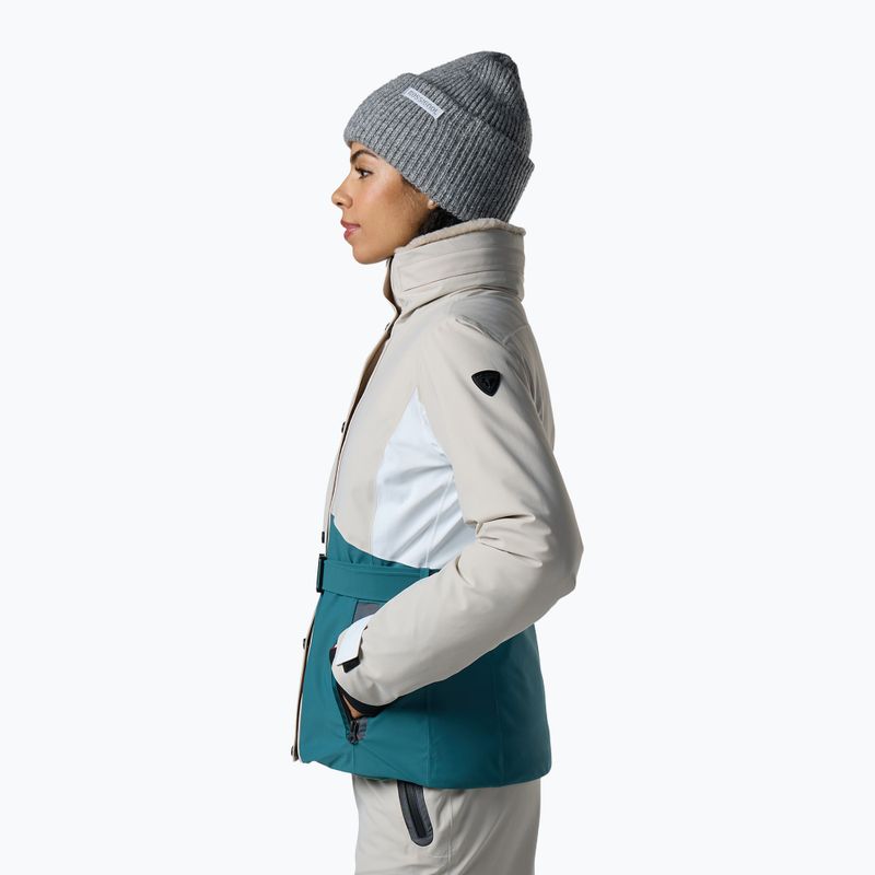 Dámska lyžiarska bunda Rossignol Snowdazzle Belted silver cloud 4