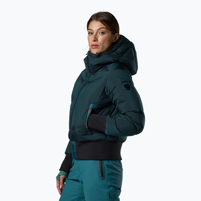 Dámska lyžiarska bunda Rossignol Snowblaze Down Bomber transformative teal 4