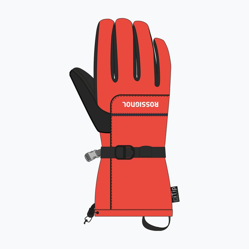 Pánske lyžiarske rukavice Rossignol Action R-Shell Dry golden gate 3