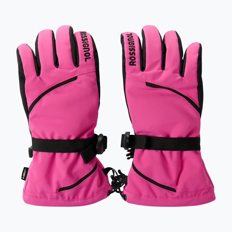 Dámske lyžiarske rukavice Rossignol Temptation R-Shell electric fuchsia