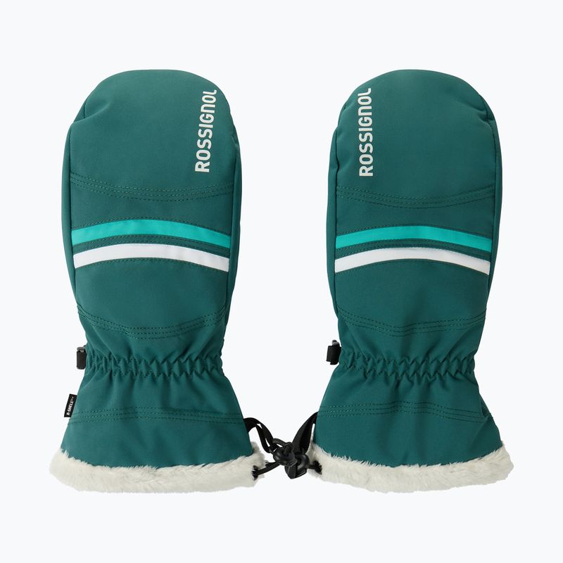 Dámske lyžiarske rukavice Rossignol Piste Mittens R-Shell Dry transformative teal