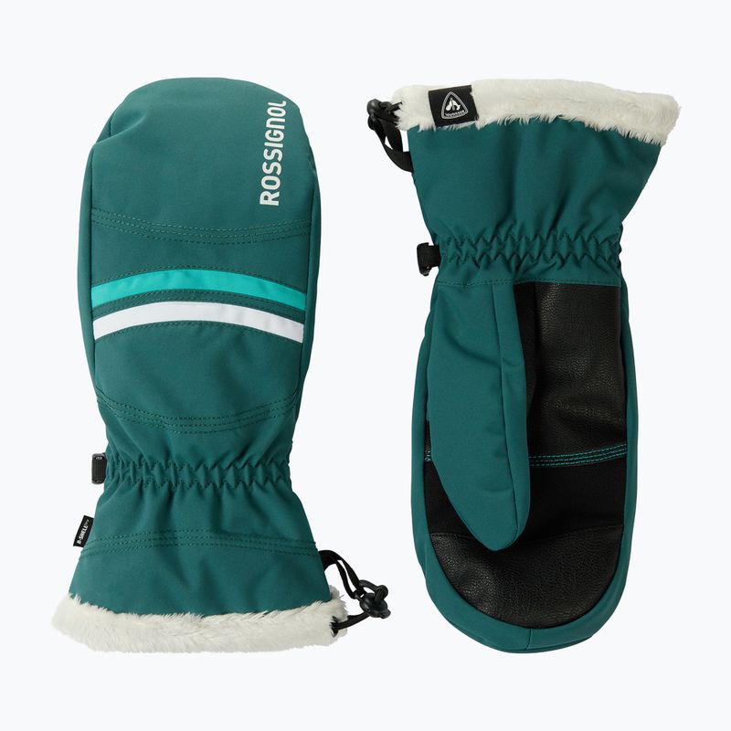 Dámske lyžiarske rukavice Rossignol Piste Mittens R-Shell Dry transformative teal 2