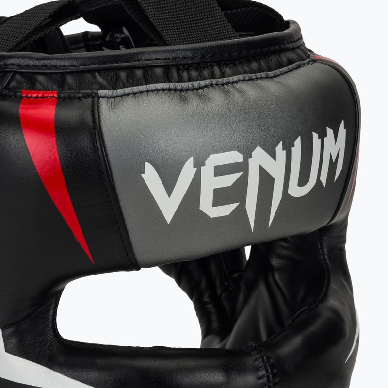 Boxerská prilba Venum Elite Iron čierna/červená 4