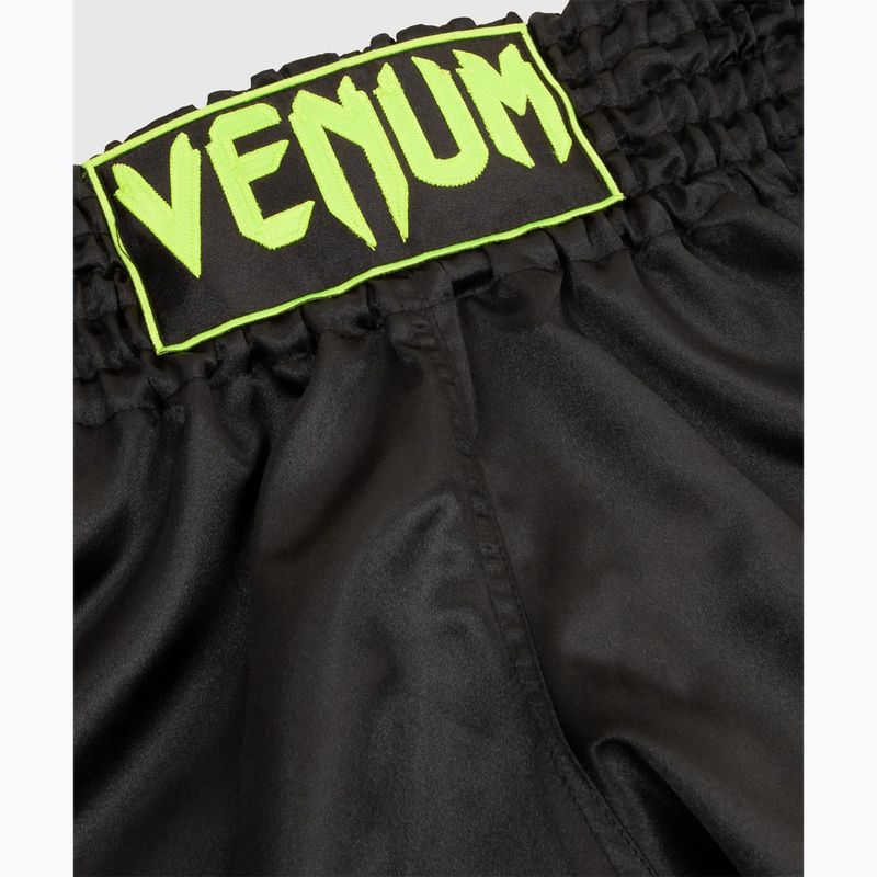 Pánske tréningové šortky Venum Classic Muay Thai black/neo yellow 3