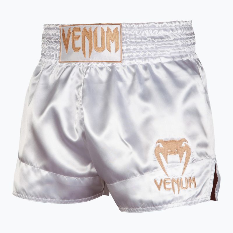 Pánske tréningové šortky Venum Classic Muay Thai white/gold