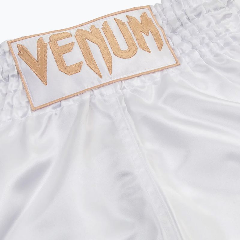 Pánske tréningové šortky Venum Classic Muay Thai white/gold 3