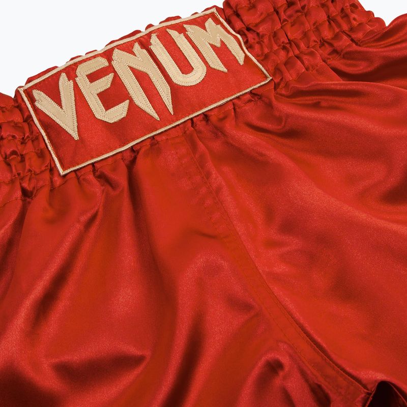 Venum Classic Muay Thai pánske tréningové šortky bordeaux/gold 3