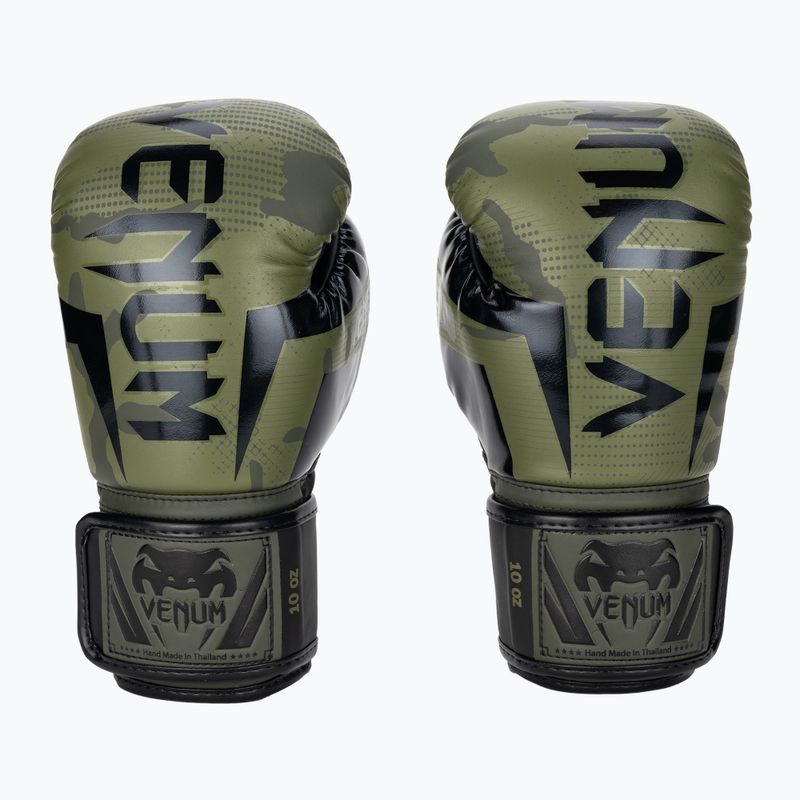 Boxerské rukavice Venum Elite khaki camo