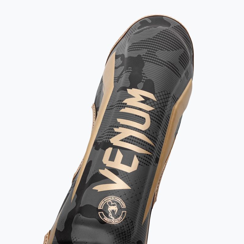Chrániče holennej kosti Venum Elite Standup dark camo/gold 2