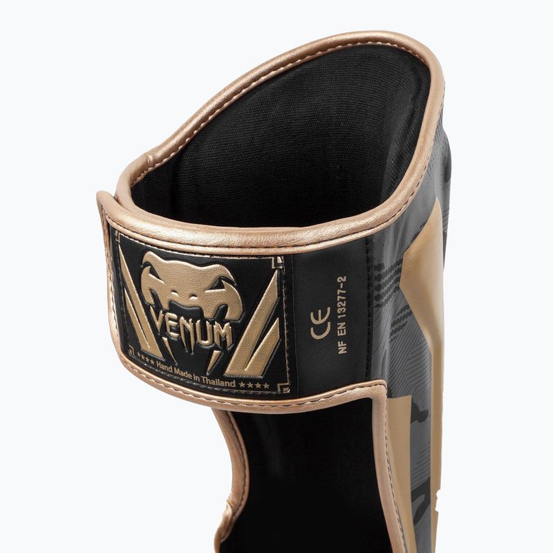 Chrániče holennej kosti Venum Elite Standup dark camo/gold 4