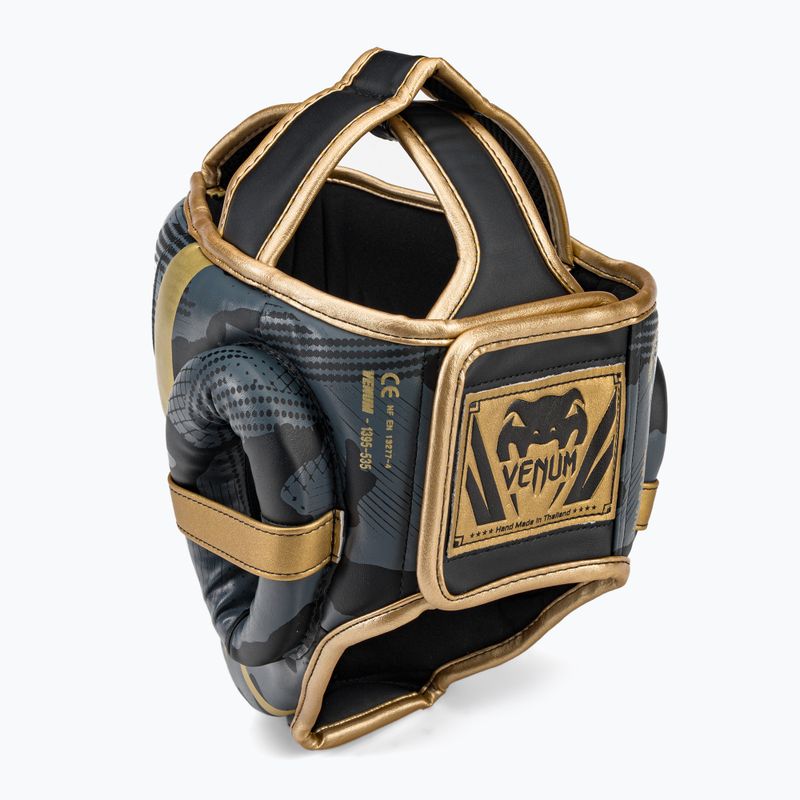 Boxerská prilba Venum Elite sivo-zlatá VENUM-1395-535 3