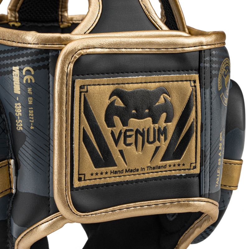 Boxerská prilba Venum Elite sivo-zlatá VENUM-1395-535 4