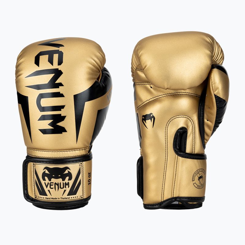 Venum Elite pánske boxerské rukavice zlaté a čierne 1392-449