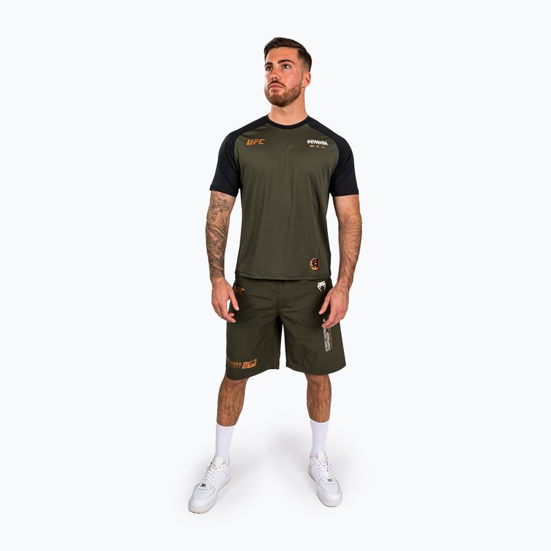 Pánske tričko Venum UFC By Adrenaline Fight Week Dry-Tech khaki 2