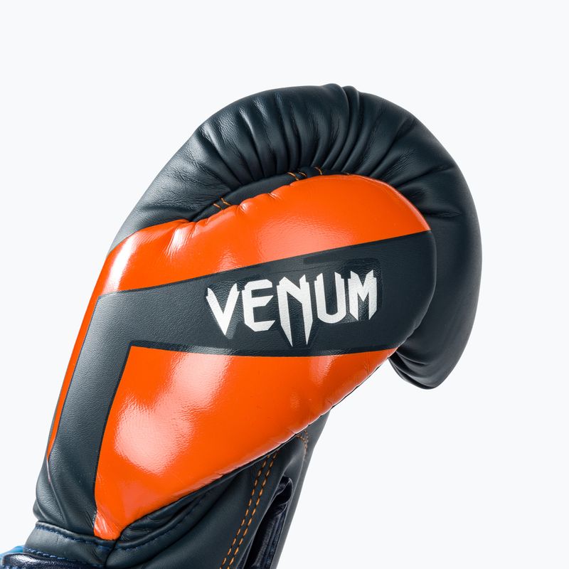 Venum Elite boxerské rukavice navy/silver/orange 5