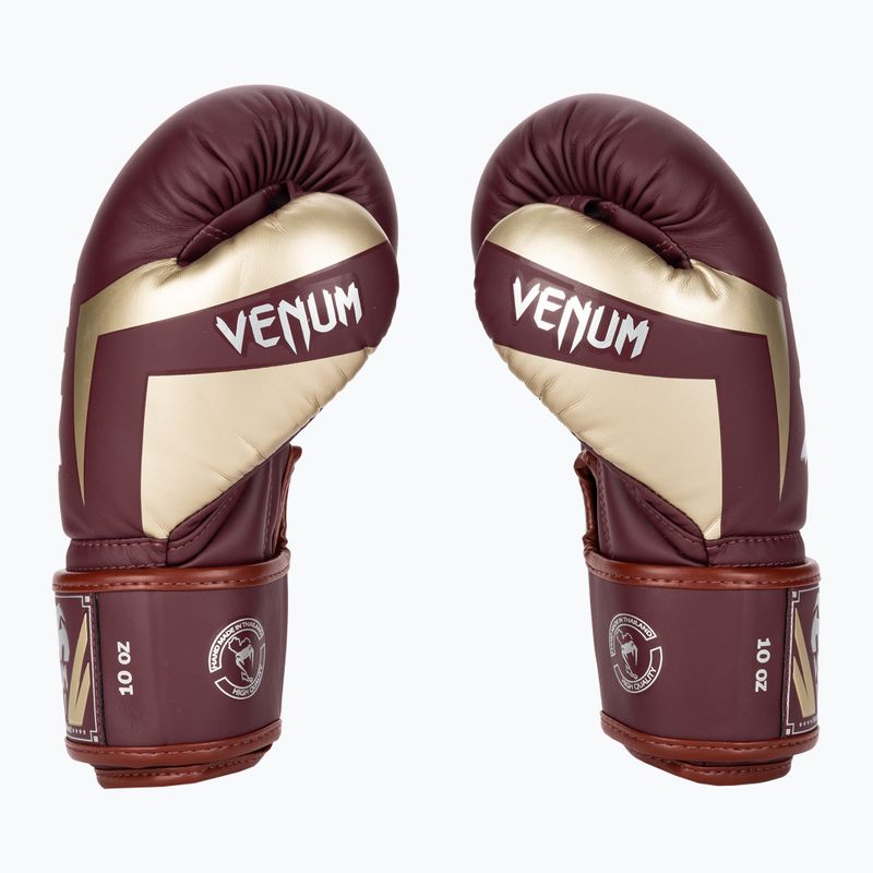Boxerské rukavice Venum Elite bordó/zlaté 3