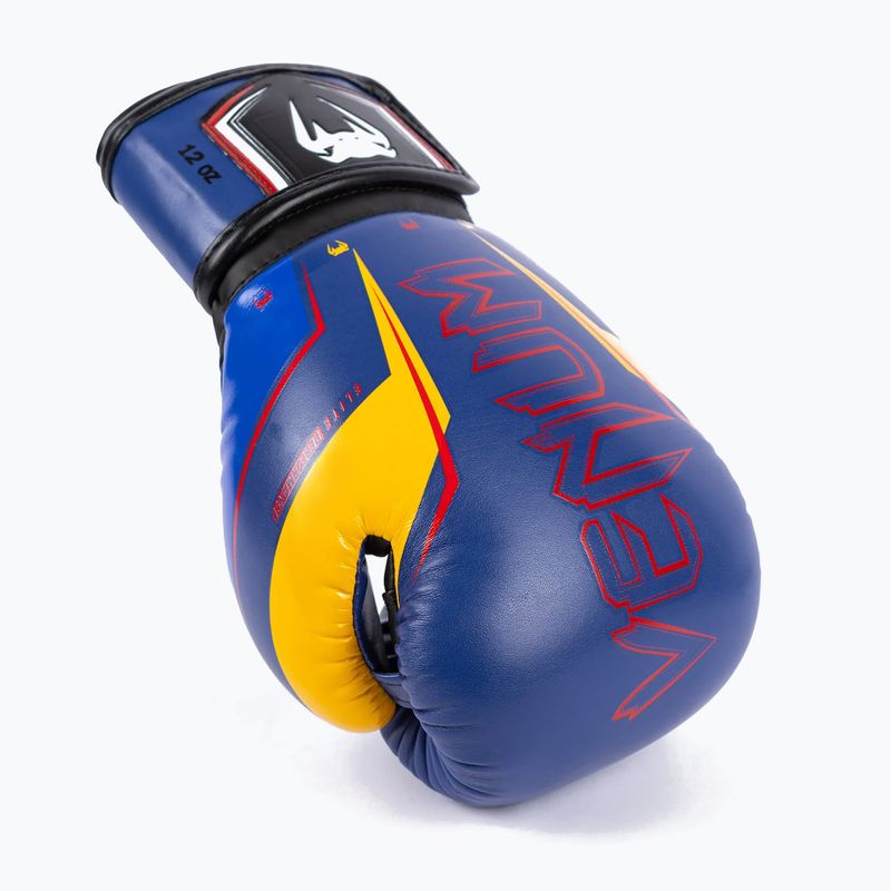 Pánske boxerské rukavice Venum Elite Evo blue/yellow 4