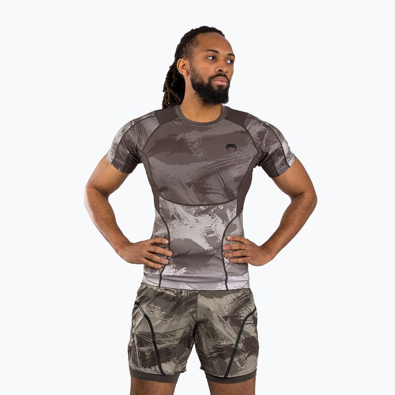 Pánske tričko Venum Electron 3.0 Rashguard sand