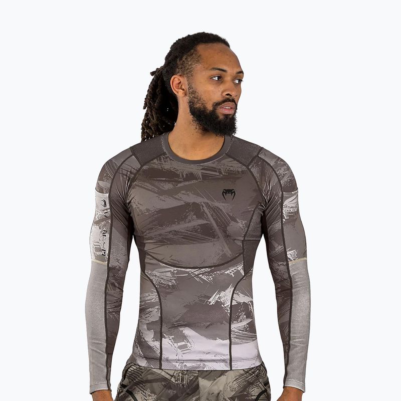 Pánsky chránič Venum Electron 3.0 Rashguard sand Longsleeve