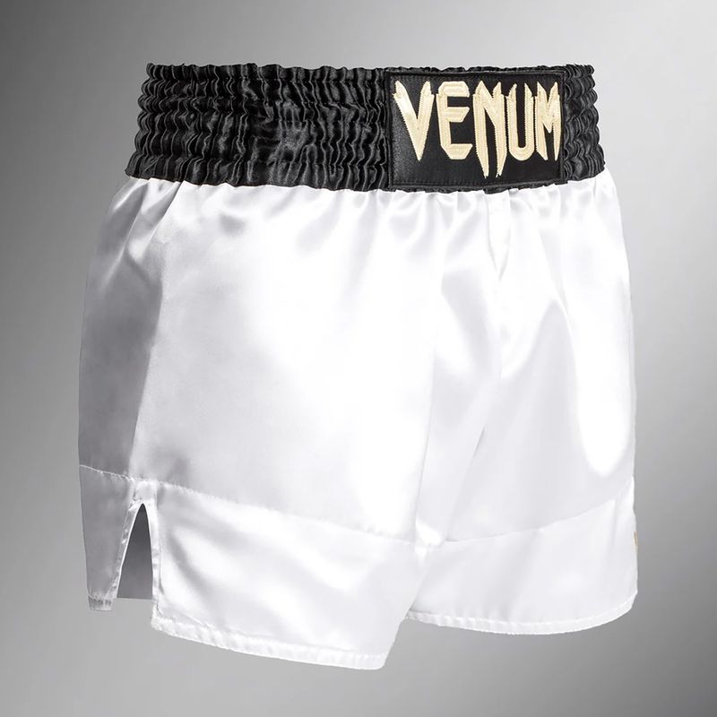 Pánske tréningové šortky Venum Classic Muay Thai white/gold/black 2