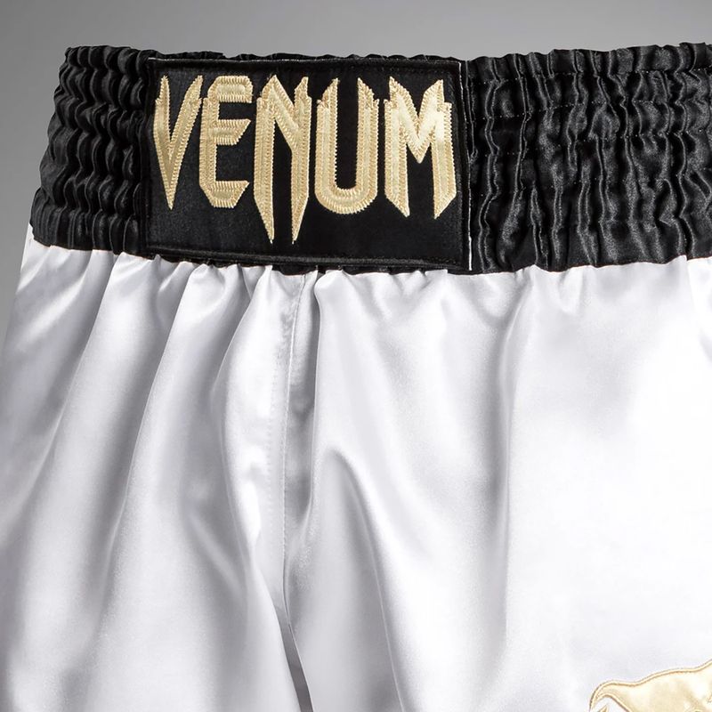 Pánske tréningové šortky Venum Classic Muay Thai white/gold/black 4