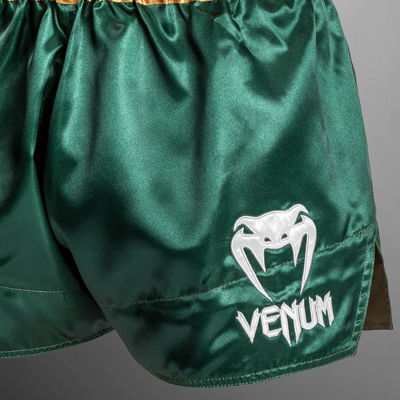 Pánske tréningové šortky Venum Classic Muay Thai green/gold/white 5