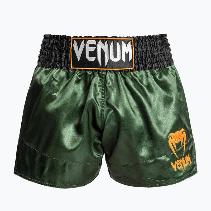 Pánske tréningové šortky Venum Classic Muay Thai green/gold/black