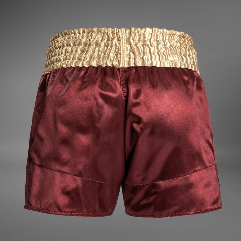 Pánske tréningové šortky Venum Classic Muay Thai burgundy/gold/white 2