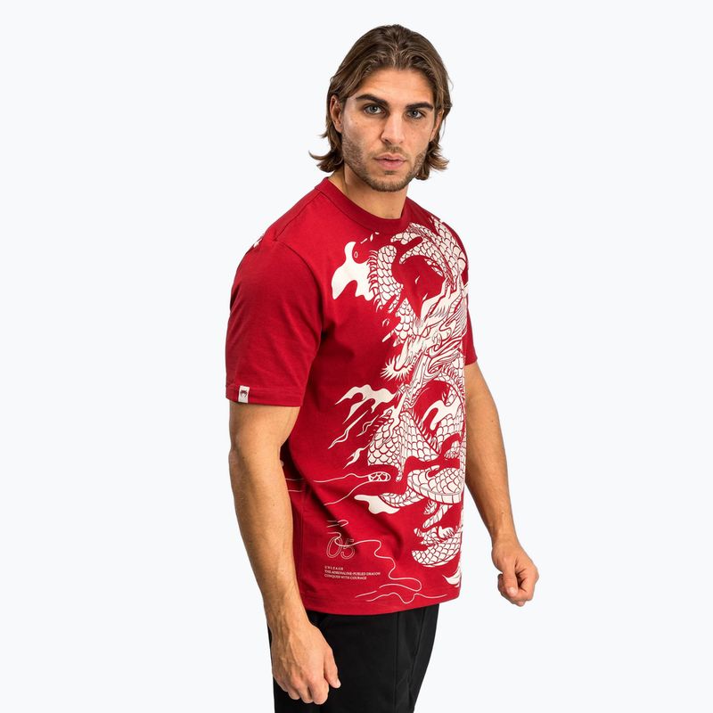 Venum Dragon's Flight Pánske tričko cherry red/cream white 3