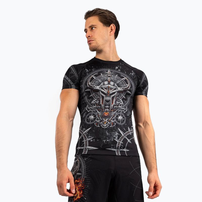 Venum Gladiator 5.0 Pánsky chránič na chrbát s krátkym rukávom black/silver 3