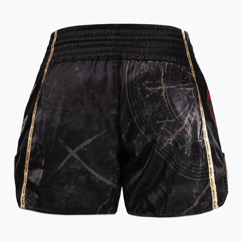 Pánske tréningové šortky Venum Santa Muerte 5.0 Muay Thai Shorts deep black/gold 2