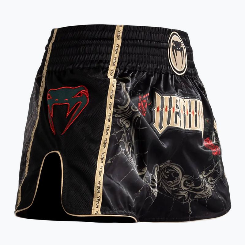 Pánske tréningové šortky Venum Santa Muerte 5.0 Muay Thai Shorts deep black/gold 4